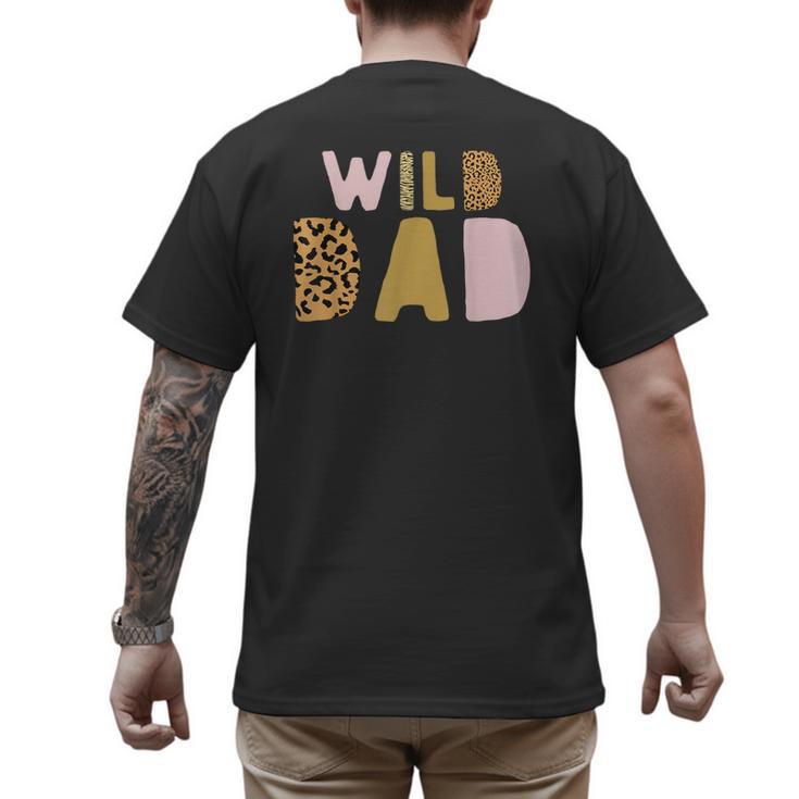 Wild Wild Dad Two Wild Birthday Outfit Zoo Birthday Animal Men's Back Print T-Shirt