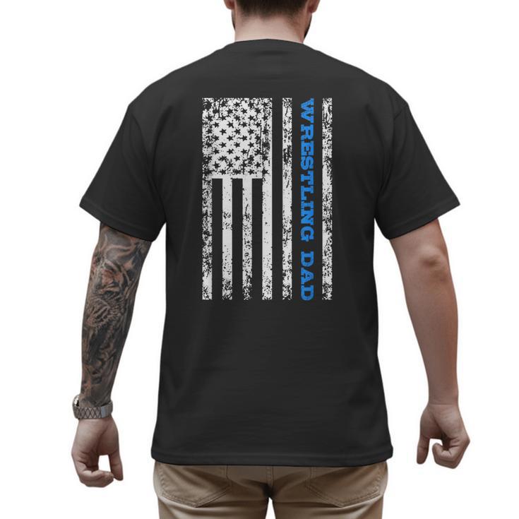 Wrestling Dad Men's Back Print T-Shirt