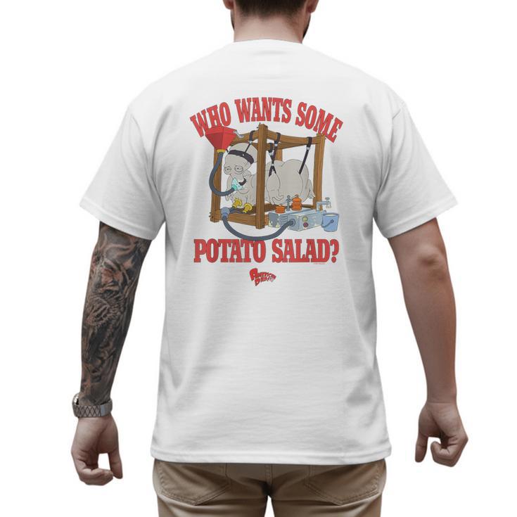 American Dad Who Wants Some Potato Salad Roger Cartoon Men's Back Print T-Shirt