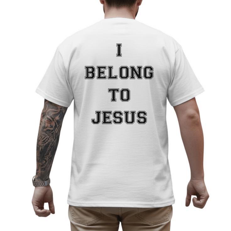 I Belong To Jesus Christian Gym Apparel Christian Dad Men's Back Print T-Shirt