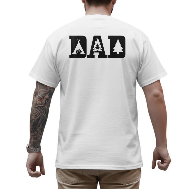 Camping Dad Father's Day Outdoor Bushcraft Camper Men's Back Print T-Shirt