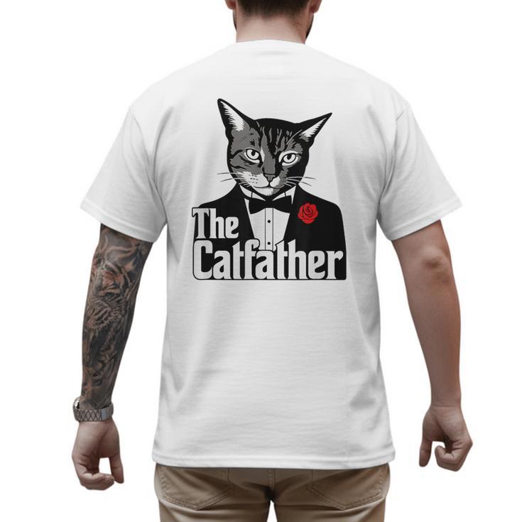 The Cat Father Cool Cat Dad Cat Lovers Men's Back Print T-Shirt