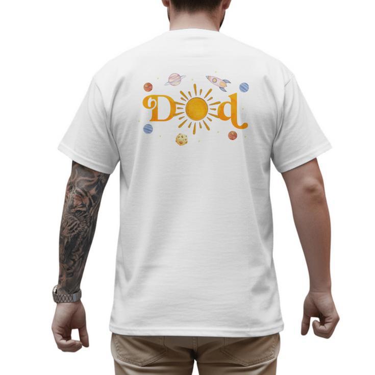 Dad Of The Birthday First Trip Around The Sun Bday Boy Men's Back Print T-Shirt