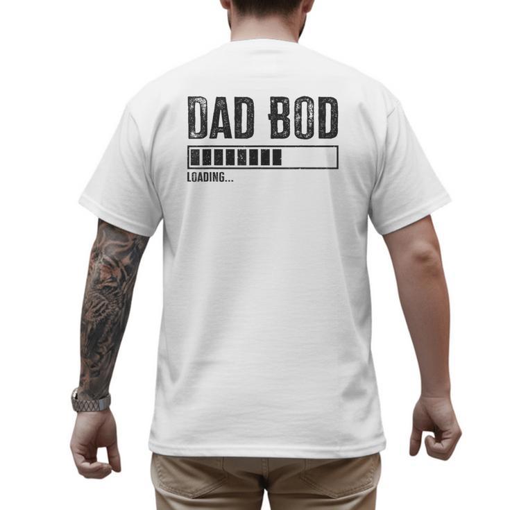 Dad BOD Loading 2024 Dad Fathers Day Baby Announcement Men's Back Print T-Shirt