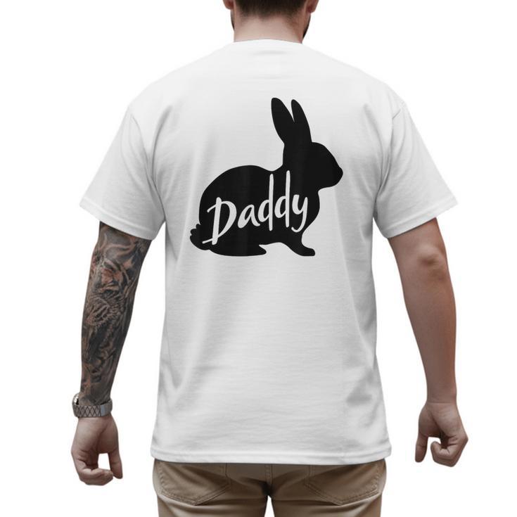 Daddy Bunny Rabbit Father Dad Easter Men's Back Print T-Shirt