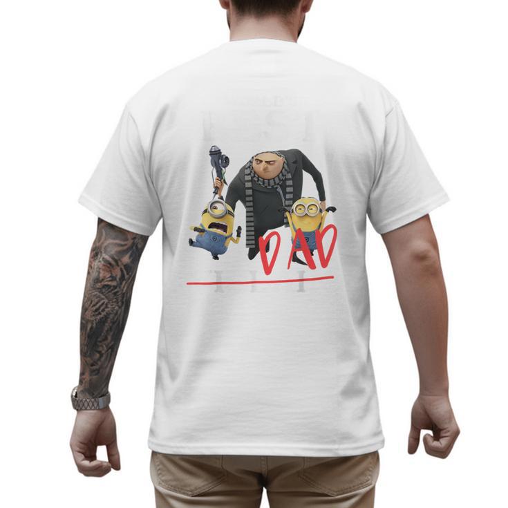 Despicable Me Minions Father's Day World's Best Dad Villain Men's Back Print T-Shirt