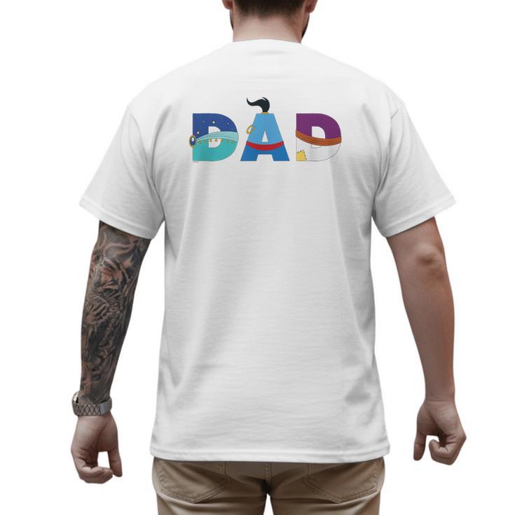 Disney Aladdin Jasmine Genie Father’s Day Birthday Dad Men's Back Print T-Shirt
