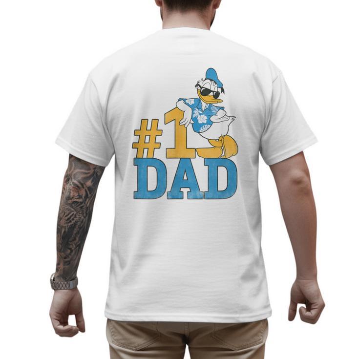 Disney Donald Duck Number One Dad Sunglasses Father's Day Men's Back Print T-Shirt