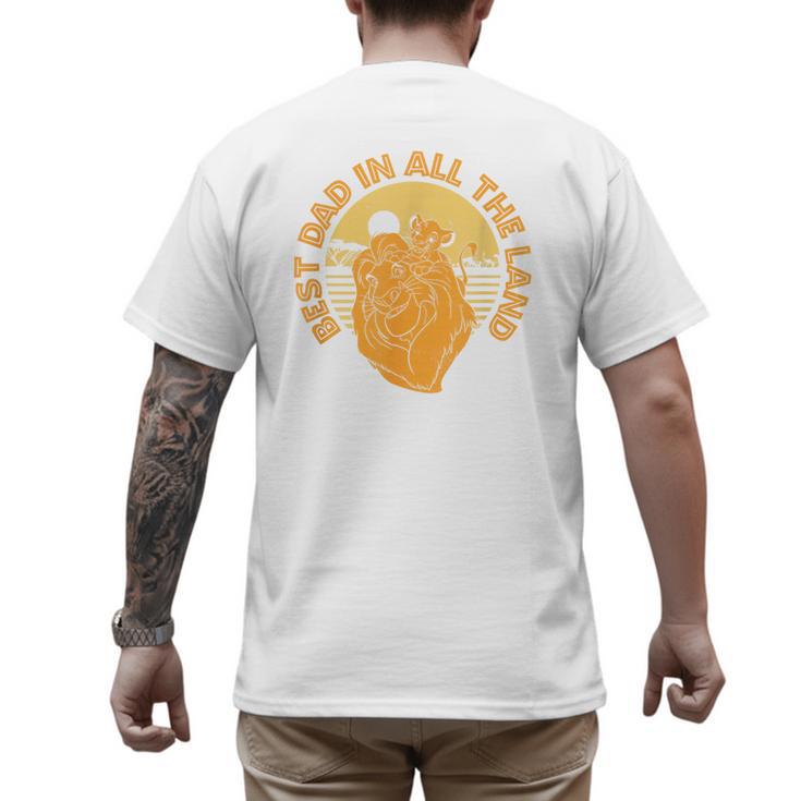 Disney The Lion King Father's Day Best Dad In All The Land Men's Back Print T-Shirt