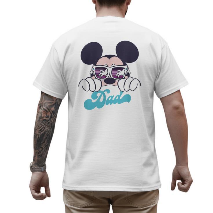 Disney Mickey And Friends Cool Mickey Summer Vibes Dad Logo Men's Back Print T-Shirt