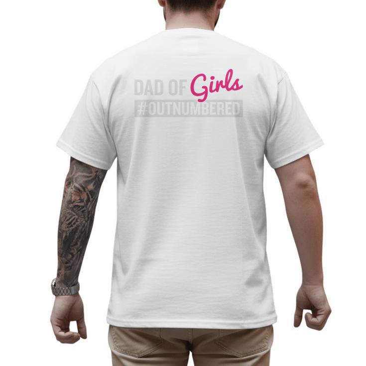 Father's Day Dad From Girl Outnumbered Men's Back Print T-Shirt