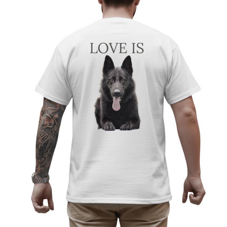 German Shepherd Shirt Shepard TShirt Dog Mom Dad Love Men's Back Print T-Shirt