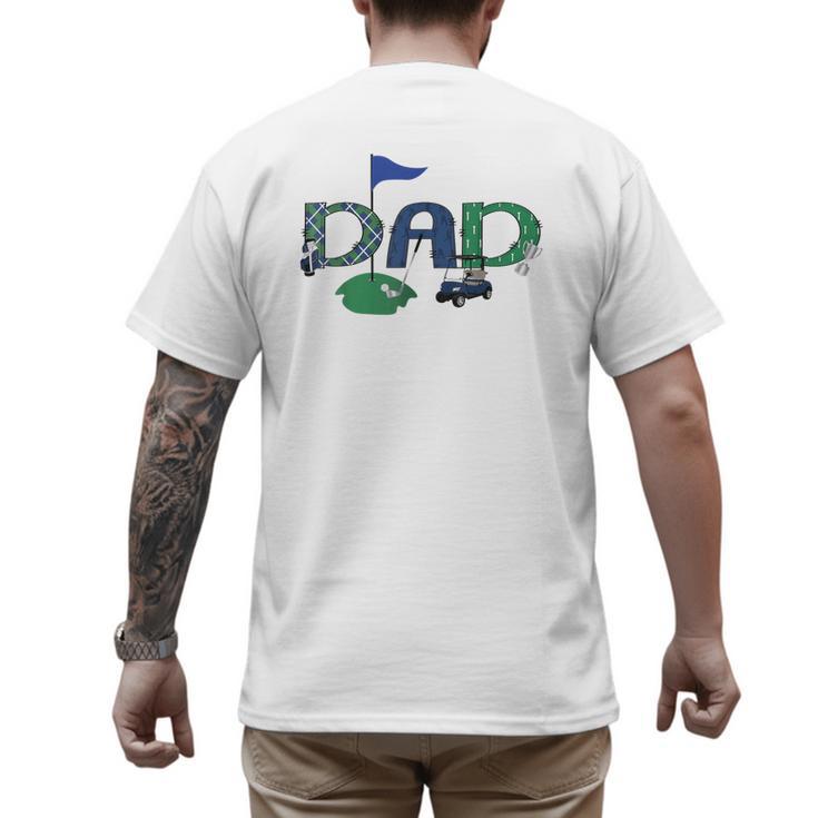 Golf Dad Hole In One Golf First Birthday Boy Party Men's Back Print T-Shirt