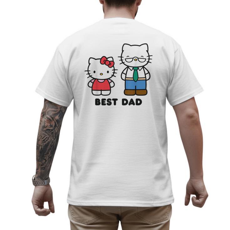 Hello Kitty Best Dad Fathers Day Small Men's Back Print T-Shirt