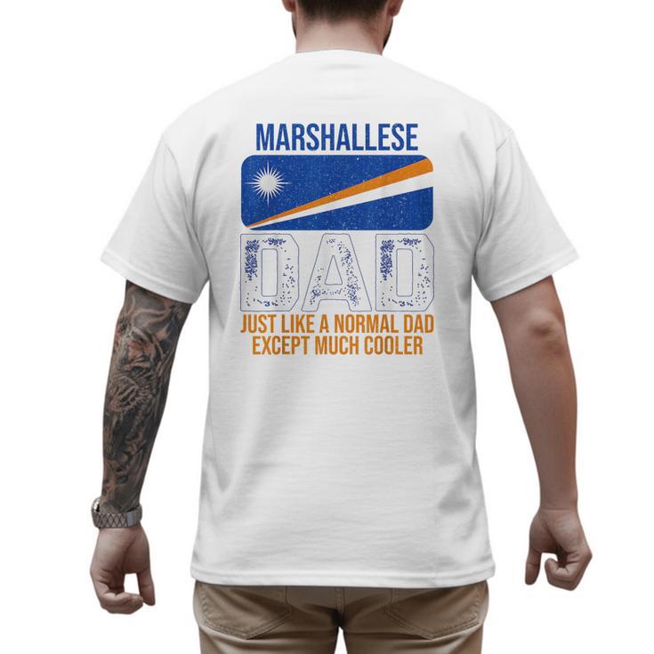 Marshallese Dad Marshall Islands Flag For Father's Day Men's Back Print T-Shirt
