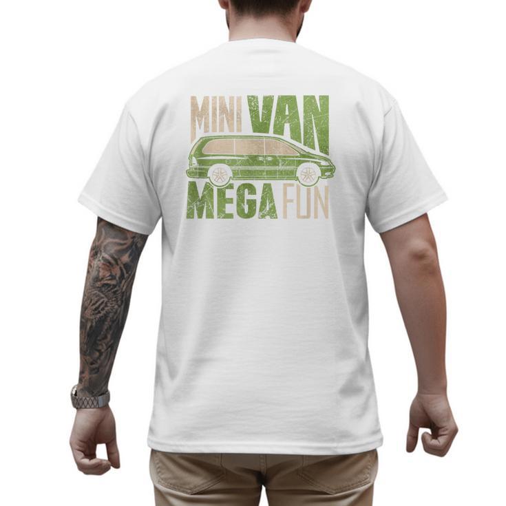 Mini Van Mega Fun Mom Dad T-Shirt Men's Back Print T-Shirt