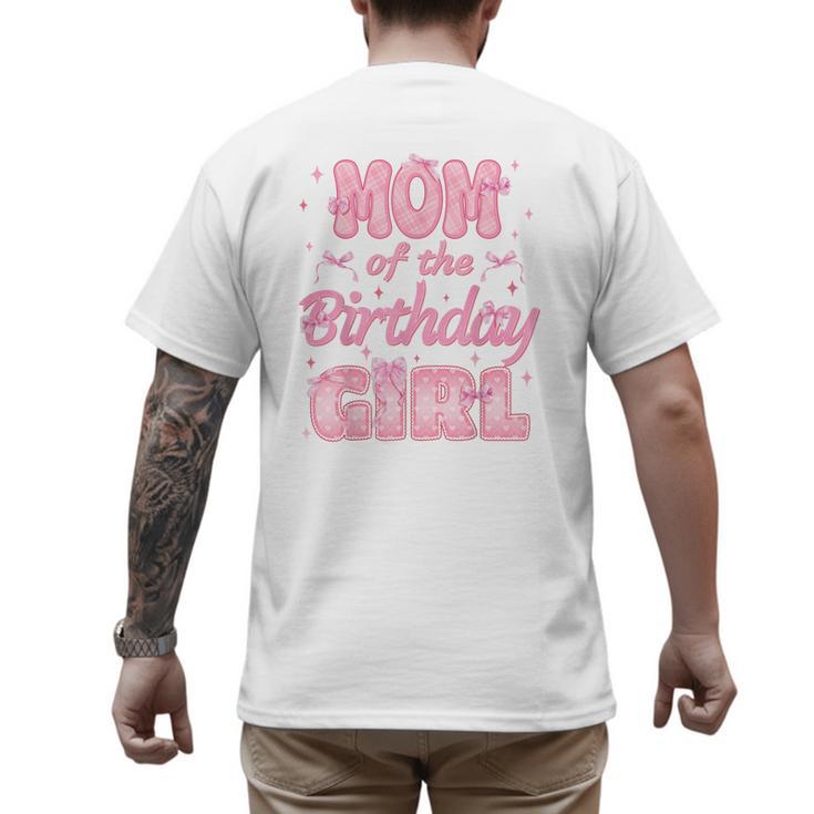 Mom And Dad Of The Birthday Girl Coquette Family Matching Men's Back Print T-Shirt