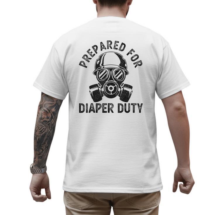 New Dad Prepared For Diaper Duty Men's Back Print T-Shirt