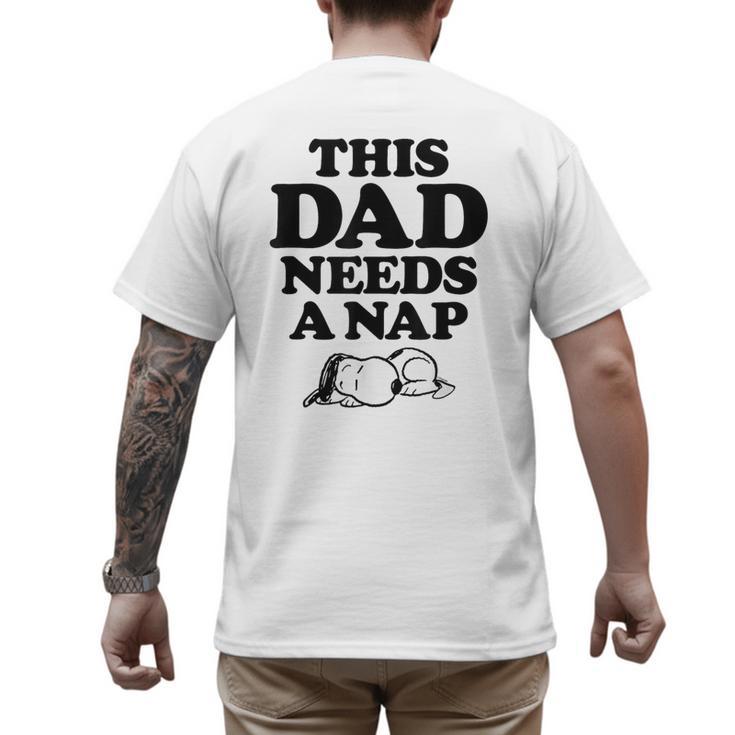 Peanuts This Dad Needs A Nap Men's Back Print T-Shirt