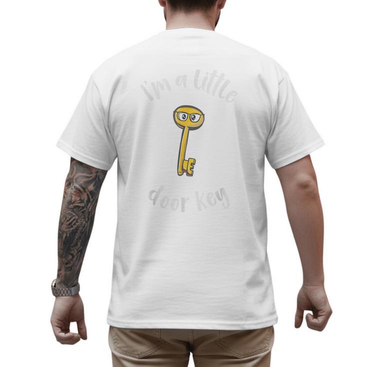 Pun Tshirt I'm A Little Door Key Bad Pun Dad Jokes Men's Back Print T-Shirt