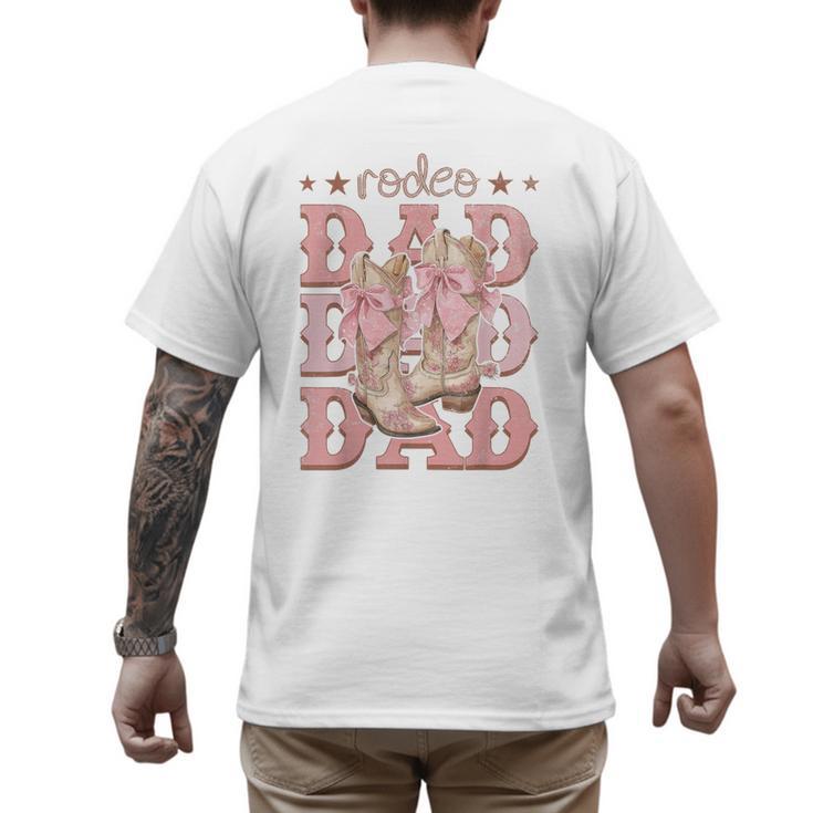 Rodeo Dad Pink Boots Coquette Cow-Girl Birthday Party Men's Back Print T-Shirt