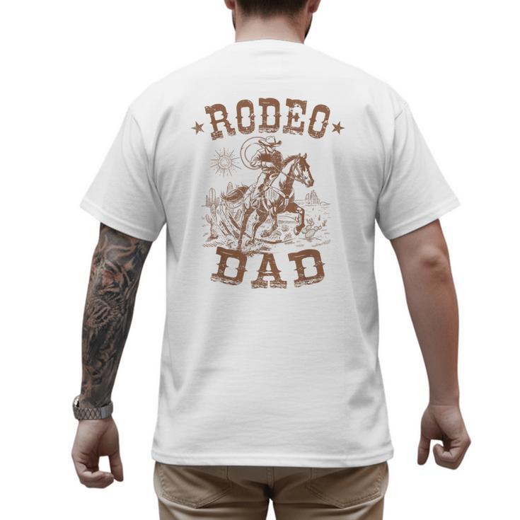 Rodeo Dad Western Cowboy Daddy Family Matching Father's Day Men's Back Print T-Shirt
