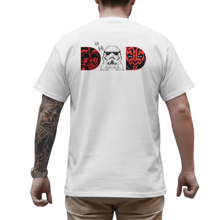 Star Wars Darth Vader Darth Maul Dad Father's Day Birthday Men's Back Print T-Shirt