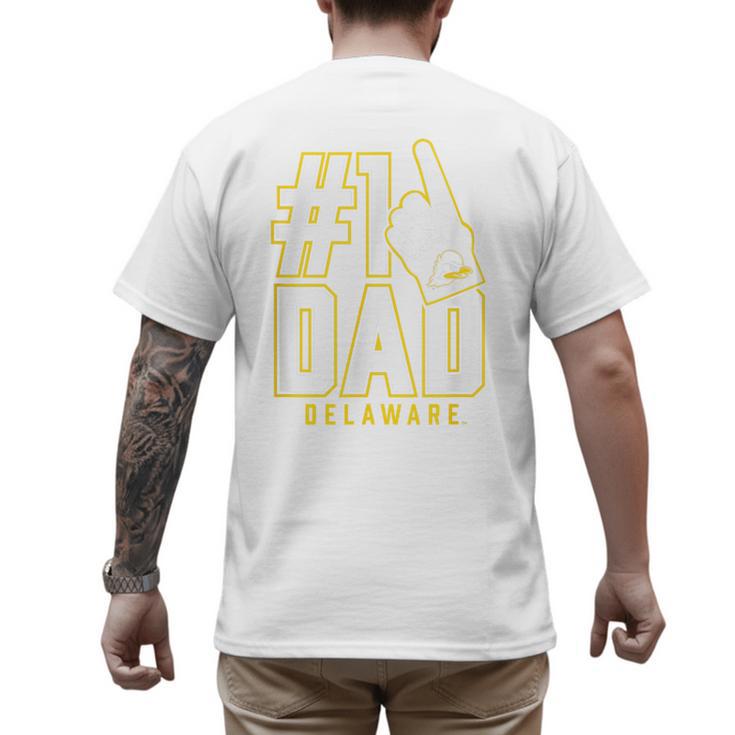 University Of Delaware Blue Hens 1 Dad Men's Back Print T-Shirt