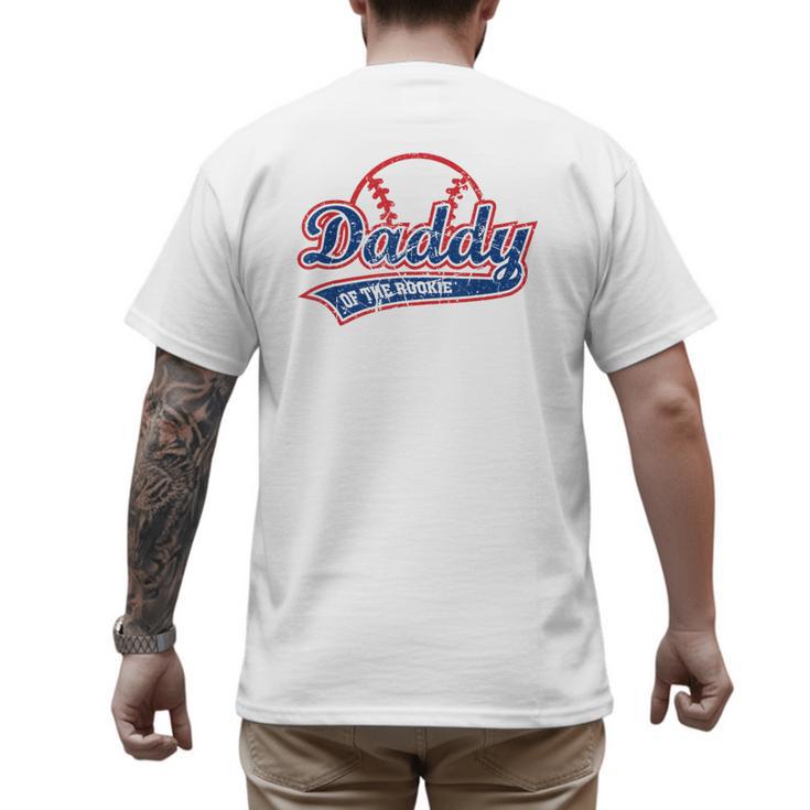 Vintage Baseball Daddy Of The Rookie Men's Back Print T-Shirt