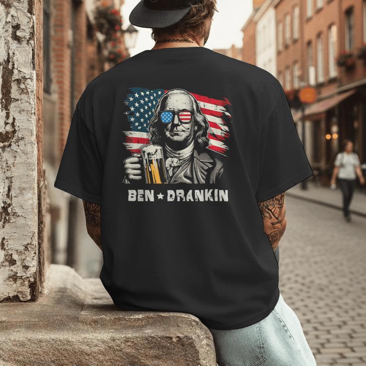 4th Of July Franklin Ben Drankin American Dad Men Women Men's Back Print T-Shirt