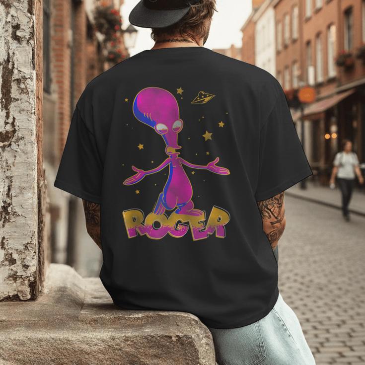 American Dad Outer Space Roger Cartoon Men's Back Print T-Shirt