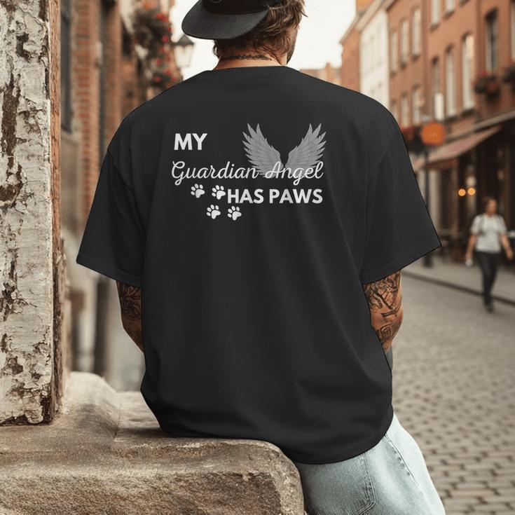 My Angel Has Paws Shirt Pet Memorial Cat Dog Dad Mom Men Women Girls Kids Men's Back Print T-Shirt