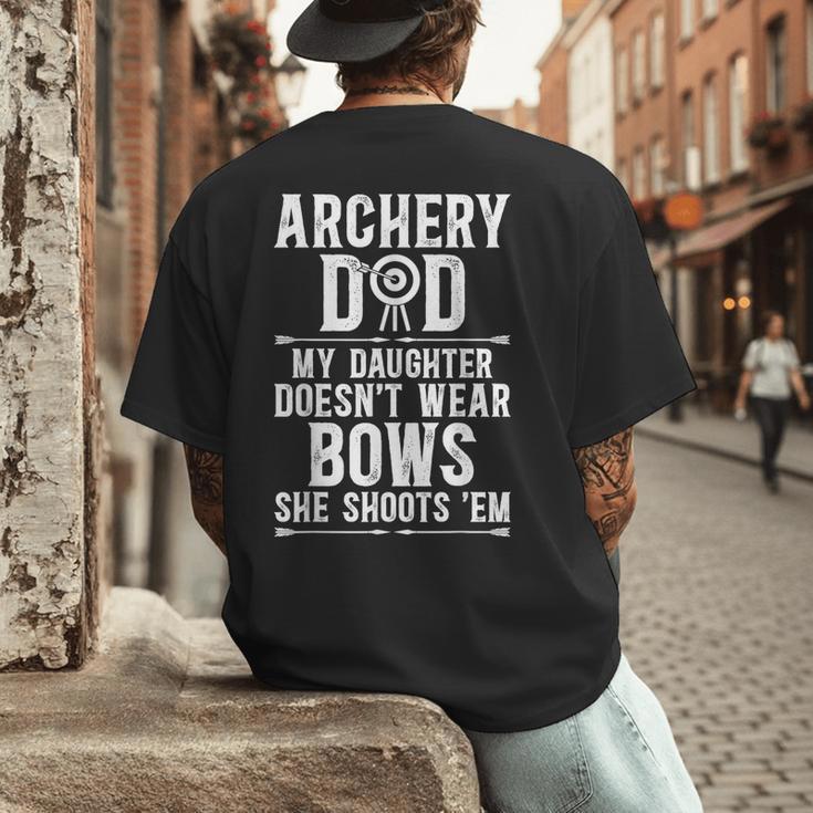 Archery Dad Dad Of An Archer Father Men's Back Print T-Shirt