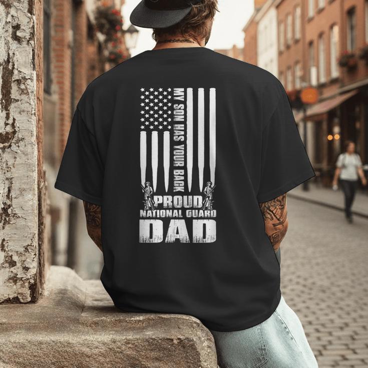Army Dad Shirt My Son Has Your Back Proud National Guard Dad Men's Back Print T-Shirt Army Dad Shirt My Son Has Your Back Proud National Guard Dad Men's Back Print T-Shirt