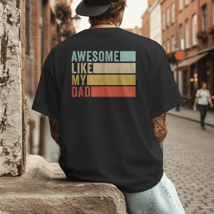 Awesome Like My Dad Men's Back Print T-Shirt