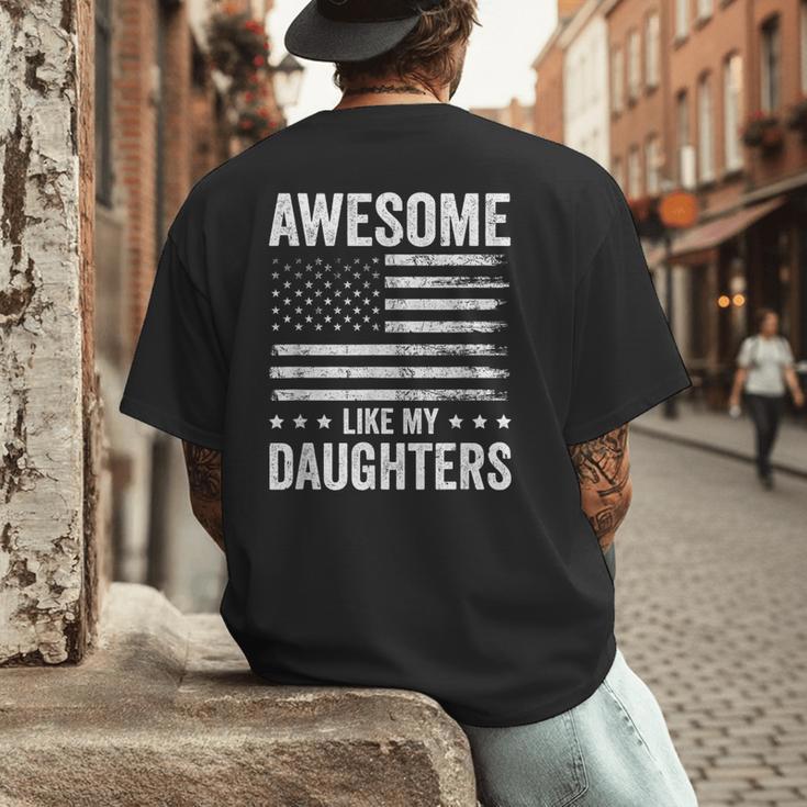 Awesome Like My Daughters Men Fathers Day Dad Men's Back Print T-Shirt