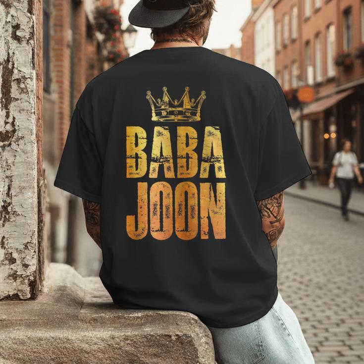 Baba Joon Persian Dad Iran Quote Iranian Fathers Day Men's Back Print T-Shirt