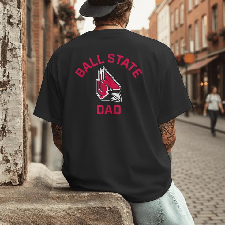 Ball State University Cardinals Arched Dad Men's Back Print T-Shirt