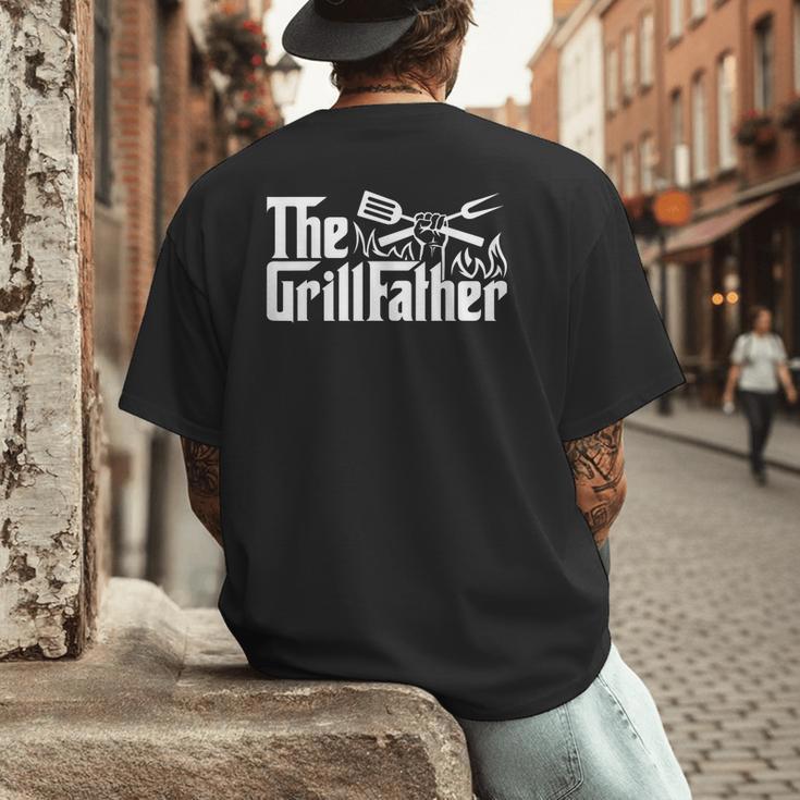 Bbq Dad Retro Grill Father Father's Day Men's Back Print T-Shirt