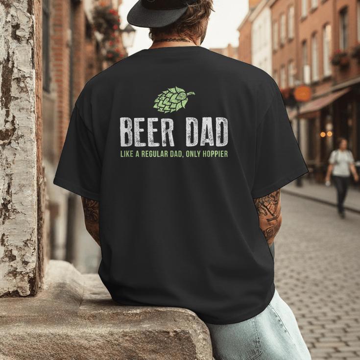 Beer Dad Shirt Cute Hops Drinking Men's Back Print T-Shirt