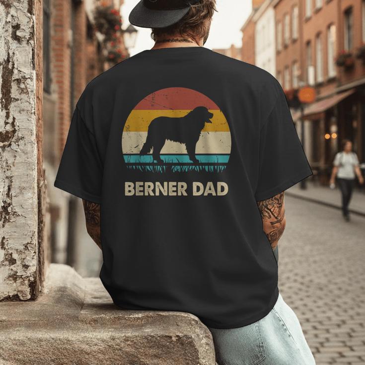 Berner Dad For Men Bernese Mountain Dog Vintage Dad Men's Back Print T-Shirt