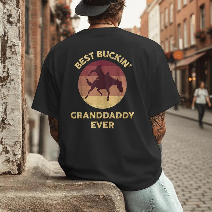 Best Buckin' Granddaddy Western Rodeo Cowboy Bucking Horse Men's Back Print T-Shirt