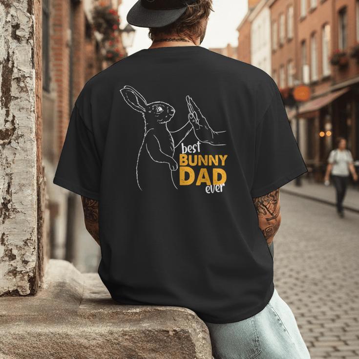 Best Bunny Dad Ever Rabbit Daddy Bunny Father Bunny Men's Back Print T-Shirt