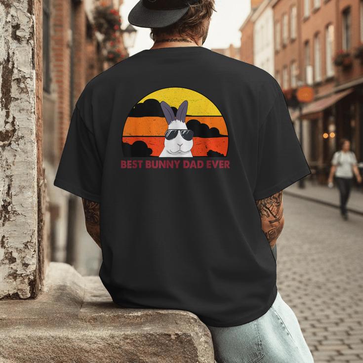 Best Bunny Dad Ever Rabbit Jumper Dad Men's Back Print T-Shirt