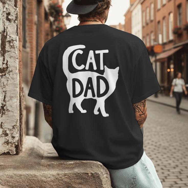 Best Cat Dad Fathers Day Men Kitty Daddy Papa Christmas Meow Men's Back Print T-Shirt Best Cat Dad Fathers Day Men Kitty Daddy Papa Christmas Meow Men's Back Print T-Shirt