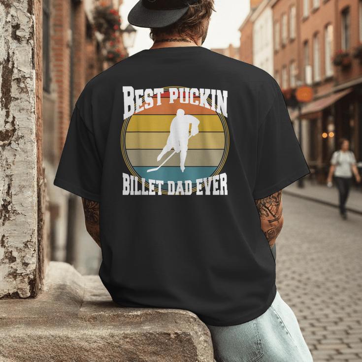 Best Puckin Billet Dad Hockey Men's Back Print T-Shirt