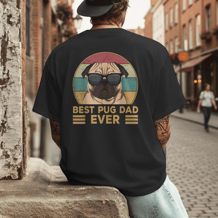 Best Pug Dad Ever Pug Dog For Men And Boys Men's Back Print T-Shirt