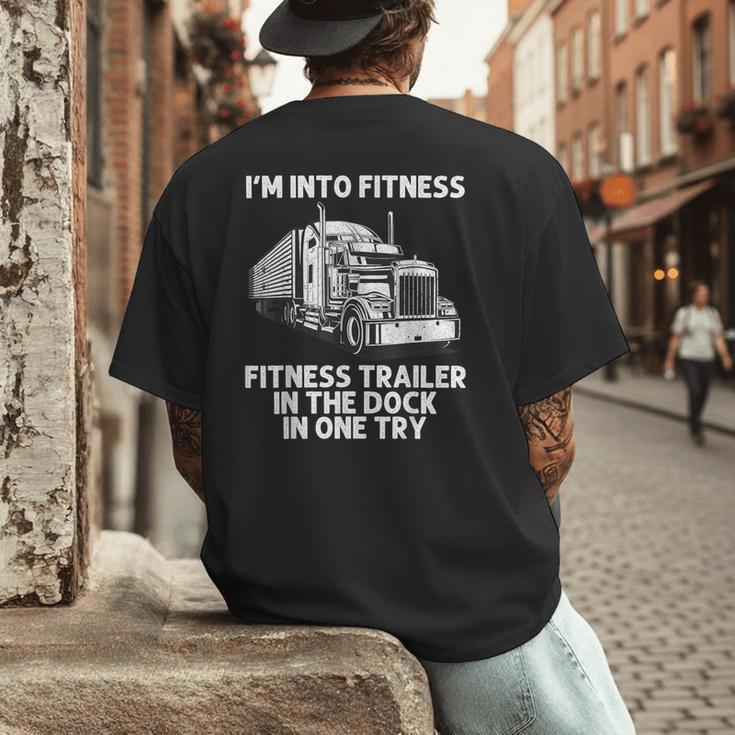 Best Truck Driver Art For Men Dad Women Trucking CDL Trucker Men's Back Print T-Shirt