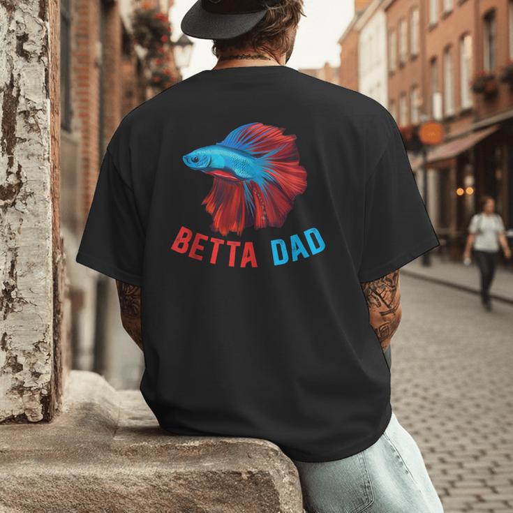 Betta Dad Betta Fish Lover Betta Fish Dad Betta Fish Boy Men's Back Print T-Shirt Betta Dad Betta Fish Lover Betta Fish Dad Betta Fish Boy Men's Back Print T-Shirt