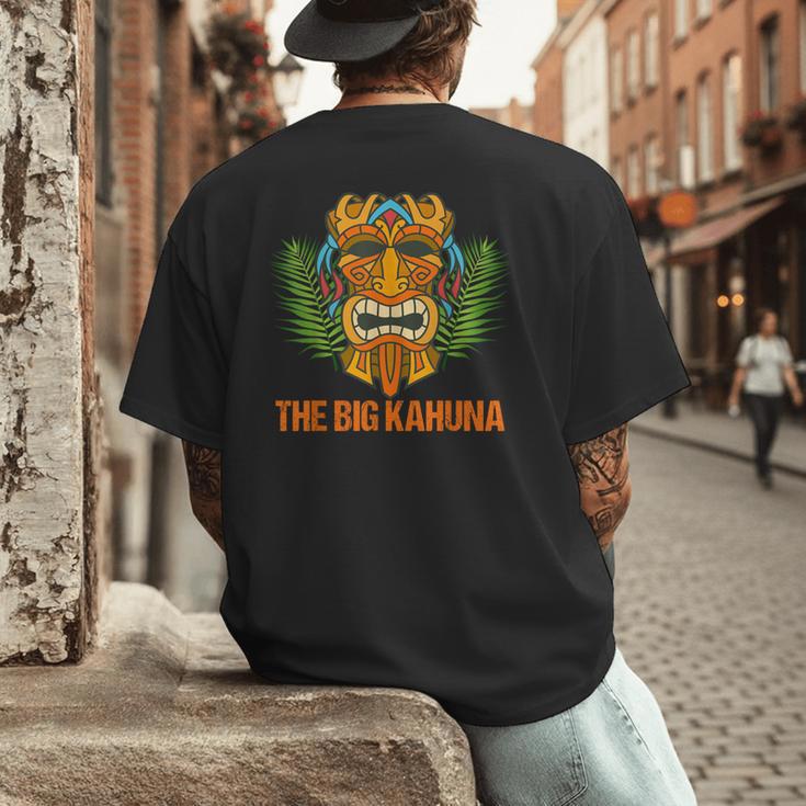 The Big Kahuna Hawaiian Tiki Dad Boss T-Shirt Men's Back Print T-Shirt
